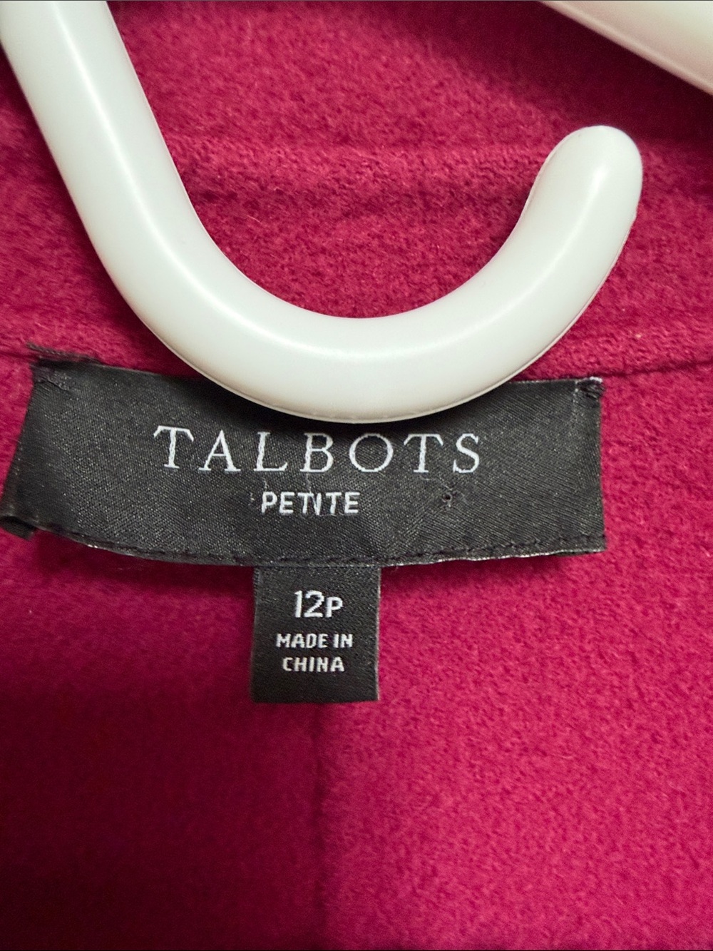 Talbots 12P Raspberry Berry 1 button wool blazer jacket - Picture 2 of 6